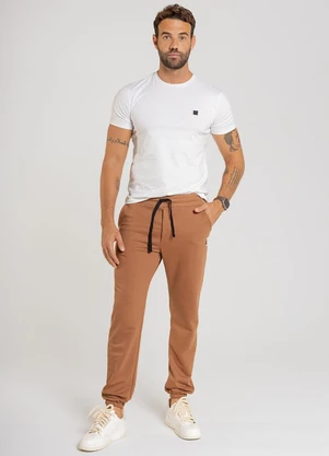The Philippines - Calça Masculina em Moletom Marrom - THE PHILIPPINES