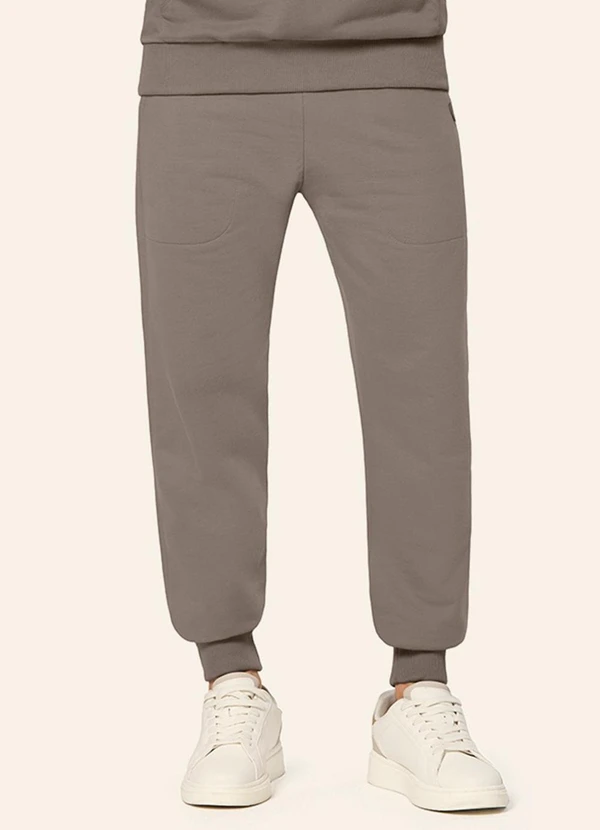 Diametro - Calça Masculina em Moletom Peluciado Marrom