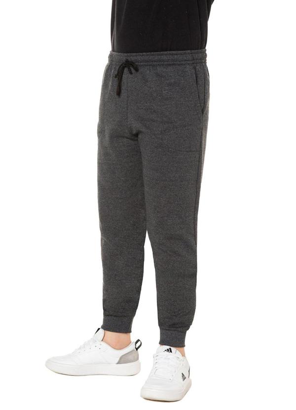 Rovitex - Calça Masculina Jogger de Moletom Cinza