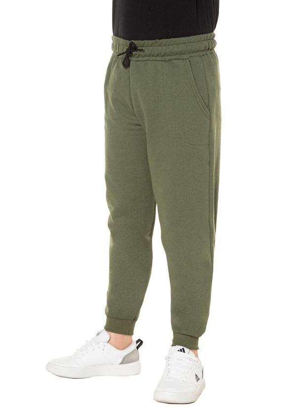 Rovitex - Calça Masculina Jogger de Moletom Verde
