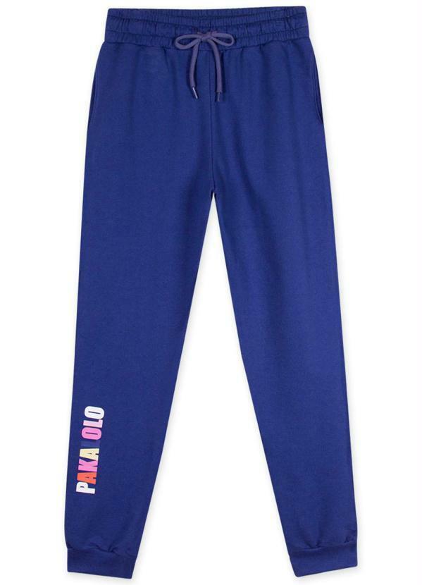 Pakalolo - Calça Masculina Moletom Azul