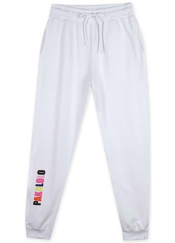 Pakalolo - Calça Masculina Moletom Branco