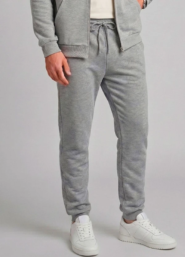 Just Basic - Calça Masculina Moletom Felpado Cinza