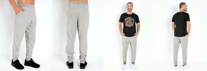 Cala Mescla com Elstico na Cintura e Bolsos