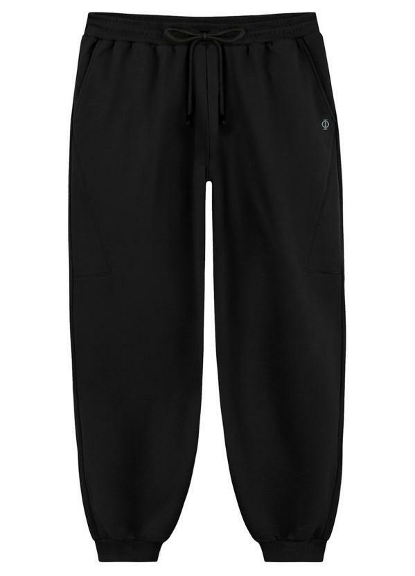 Diametro - Calça Moletom com Felpa Preto