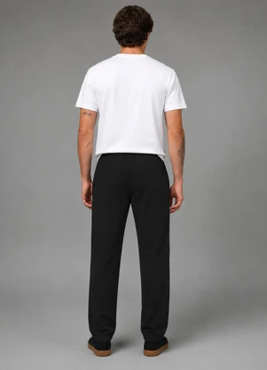 Diametro - Calça Moletom Felpado Básico Preto - DIAMETRO
