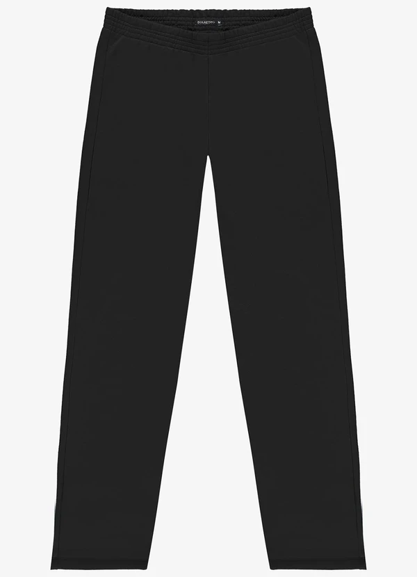 Diametro - Calça Moletom Felpado Básico Preto