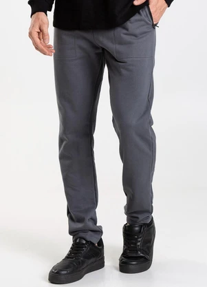 Diametro - Calça Moletom Felpado Cinza - DIAMETRO