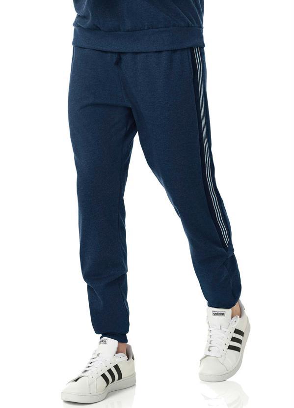 Diametro - Calça Moletom Pa 3 Cabos Felpa Azul