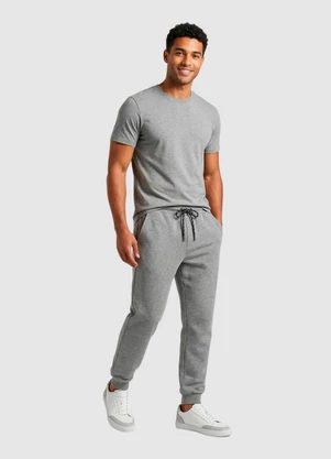 Yends Fashion - Calça Moletom Punho Elástico Cinza - YENDS FASHION