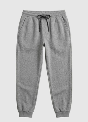 Yends Fashion - Calça Moletom Punho Elástico Cinza - YENDS FASHION