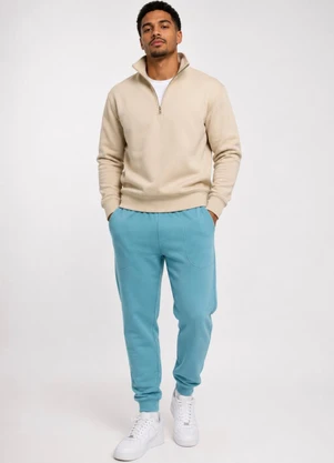 Decoy - Calça Moletom Punho Ribana  Azul - DECOY