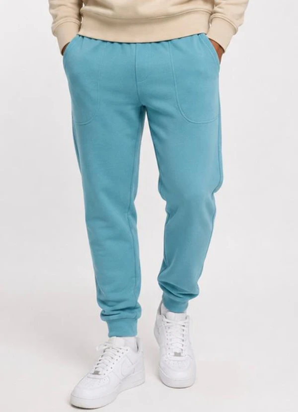 Decoy - Calça Moletom Punho Ribana Azul