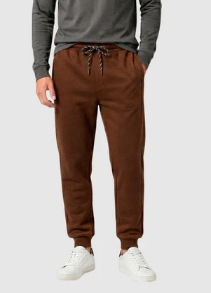 Yends Fashion - Calça Moletom Punho Ribana Marrom - YENDS FASHION
