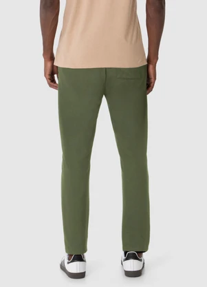 Malwee - Calça Slim Masculina em Moletom Verde - MALWEE