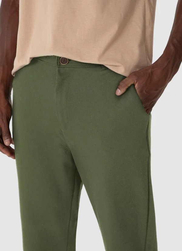 Malwee - Calça Slim Masculina em Moletom Verde 3