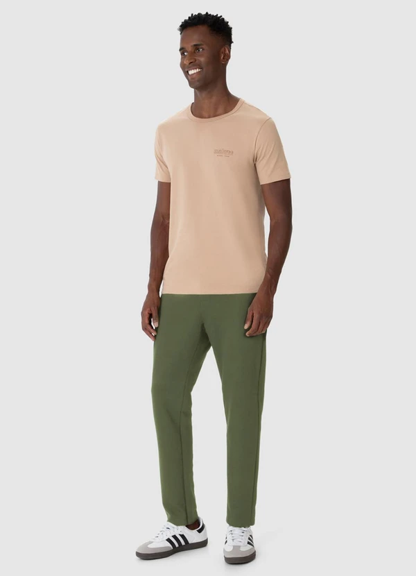 Malwee - Calça Slim Masculina em Moletom Verde 4