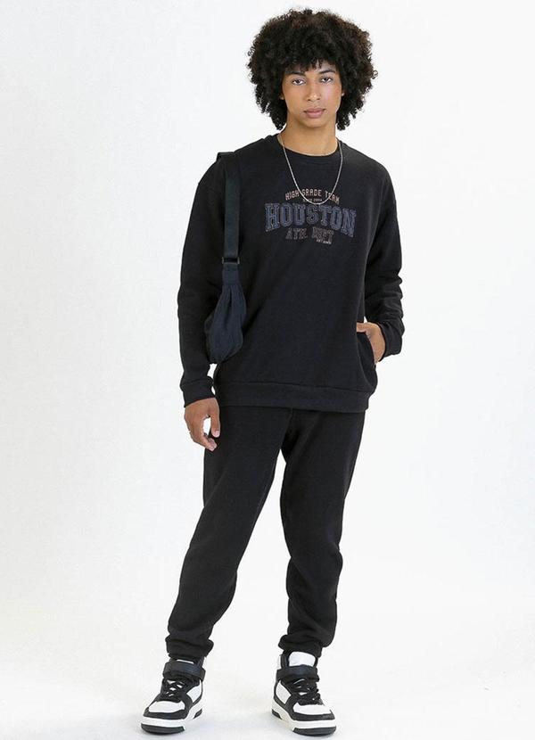 Soft Bonni - Calça Teen em Moletinho Preto 2