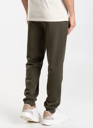 Diametro - Calça Moletom Peluciada Jogger Verde Militar - DIAMETRO