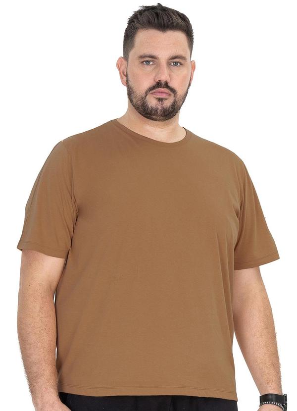 Diametro - Camiseta Meia Malha Masculina Marrom 1