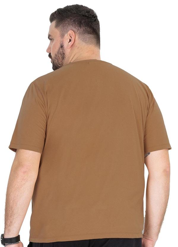 Diametro - Camiseta Meia Malha Masculina Marrom 2