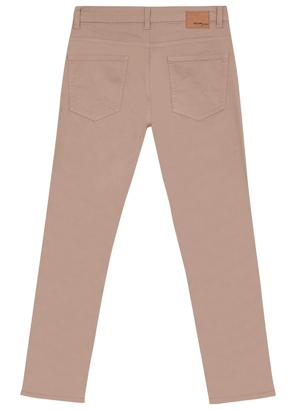 Malwee - Calça Bege Slim em Sarja Masculina 6