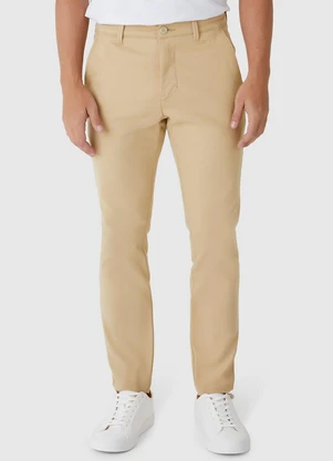 Malwee - Calça Chino em Sarja Cáqui - MALWEE