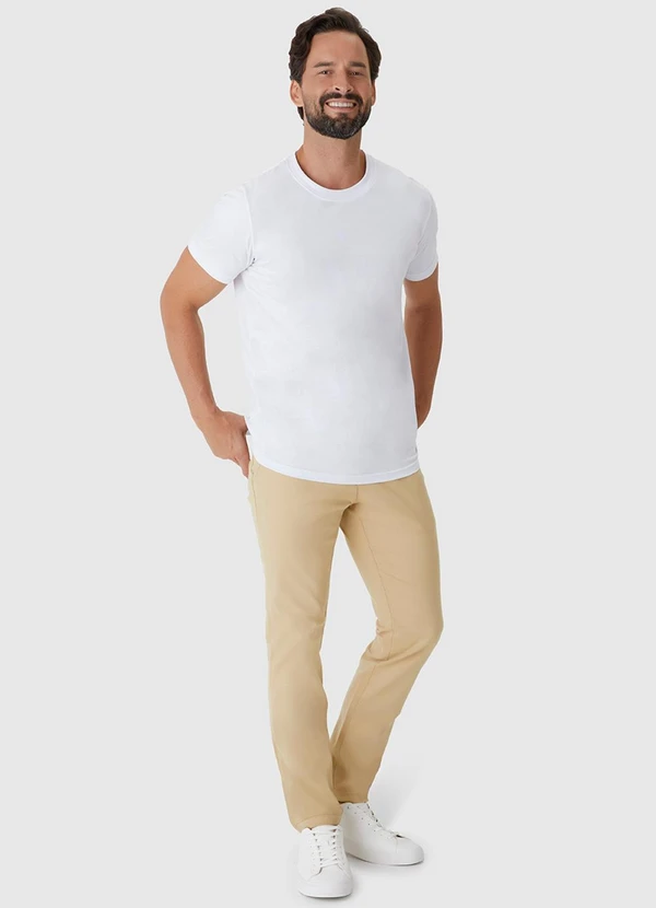 Malwee - Calça Chino em Sarja Cáqui 5