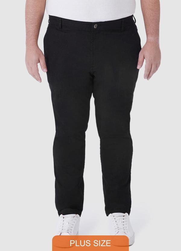 Malwee - Calça Chino em Sarja PlusPreto