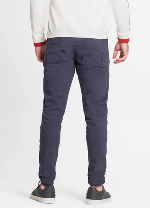 Diametro - Calça com Bolso Masculina em Sarja Cinza - DIAMETRO