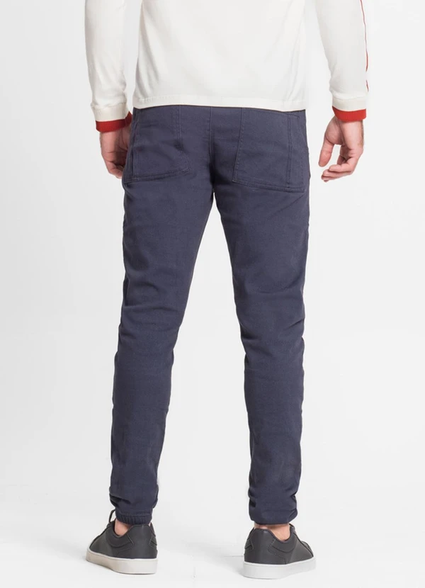 Diametro - Calça com Bolso Masculina em Sarja Cinza 2