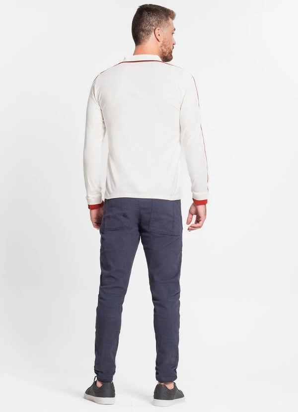 Diametro - Calça com Bolso Masculina em Sarja Cinza 4