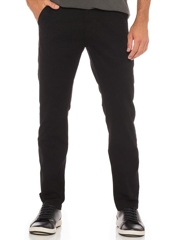 Rafree - Calça de Sarja Masculina Preto
