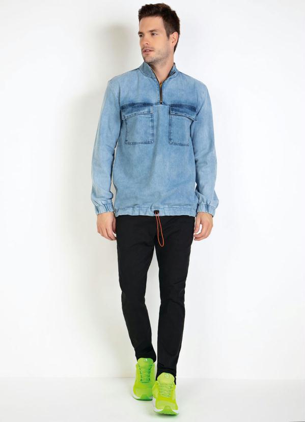 Outlet - Calça em Sarja com Elastano Actual Preta 3