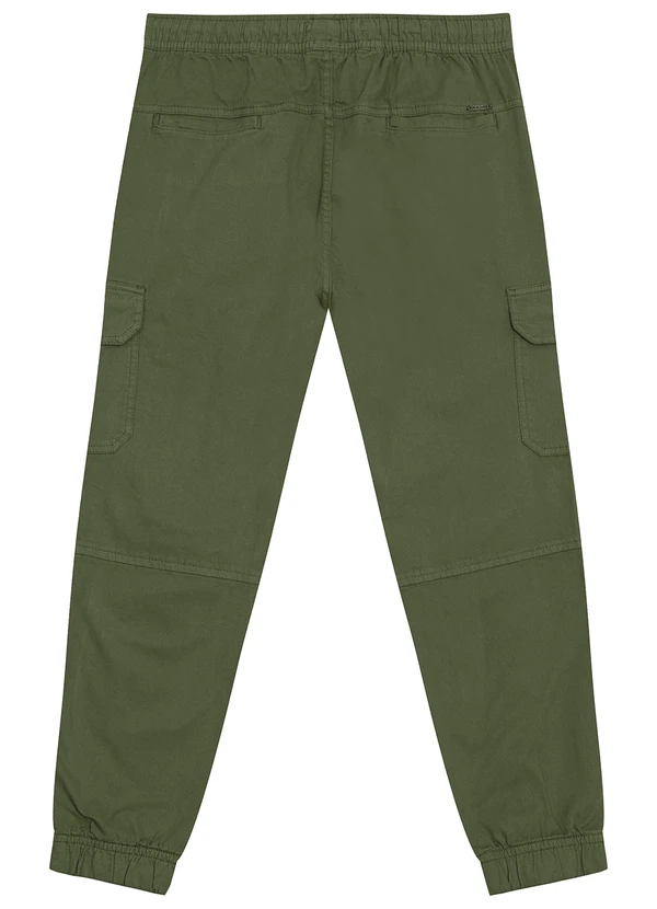Malwee - Calça Jogger Cargo em Sarja Verde 8