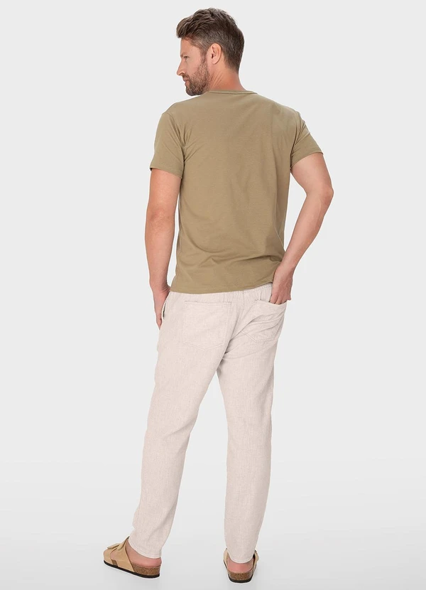 Malwee - Calça Jogger com Linho Off White 4