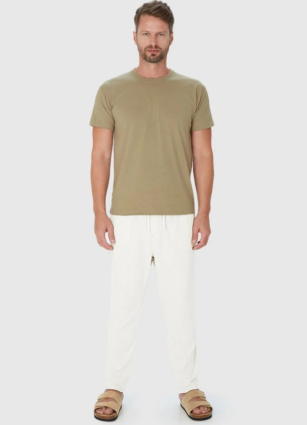 Malwee - Calça Jogger com Linho Off White 6