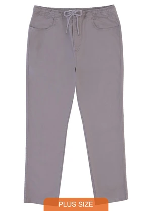 Malwee - Calça Jogger em Sarja Stretch PlusCinza Chumbo - MALWEE