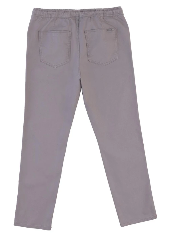 Malwee - Calça Jogger em Sarja Stretch PlusCinza Chumbo 2