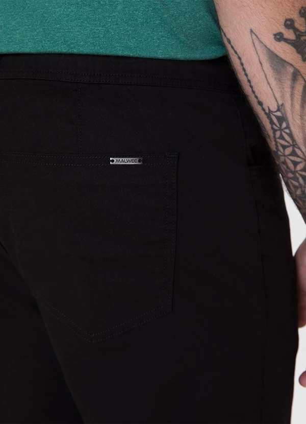 Malwee - Calça Jogger em Sarja Stretch PlusPreto 5