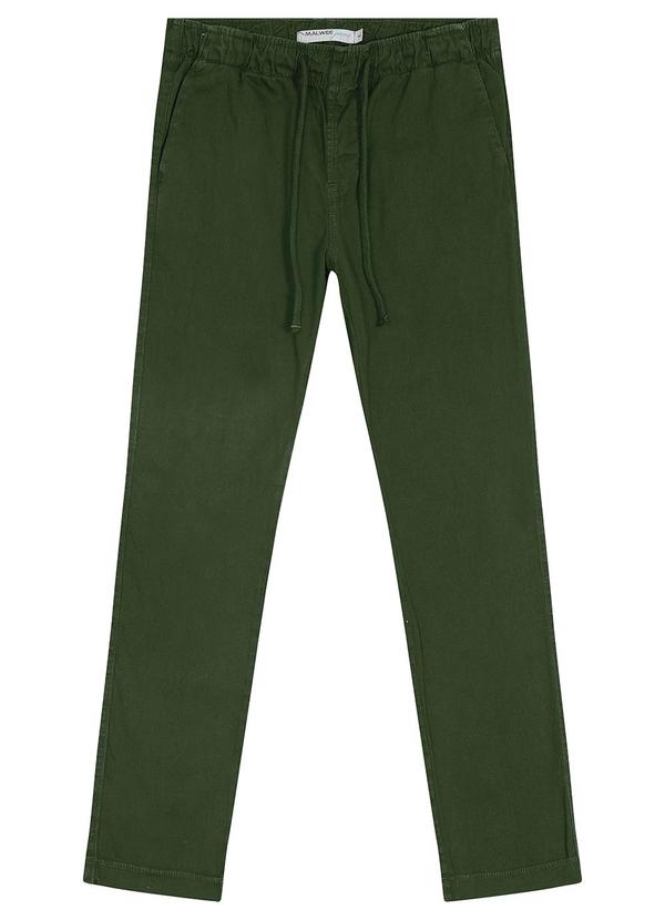 Malwee - Calça Masculina Chino em Sarja Verde 6