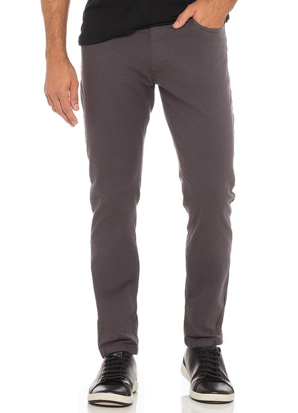 Rafree - Calça Masculina de Sarja Cinza Escuro