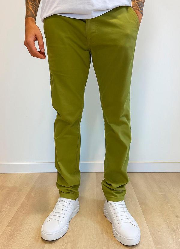 Rafree - Calça Masculina de Sarja Oliva