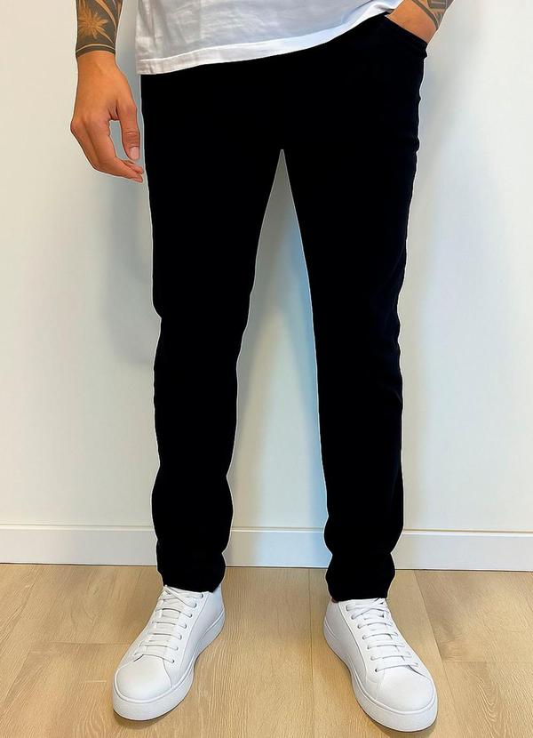 Rafree - Calça Masculina de Sarja Preto