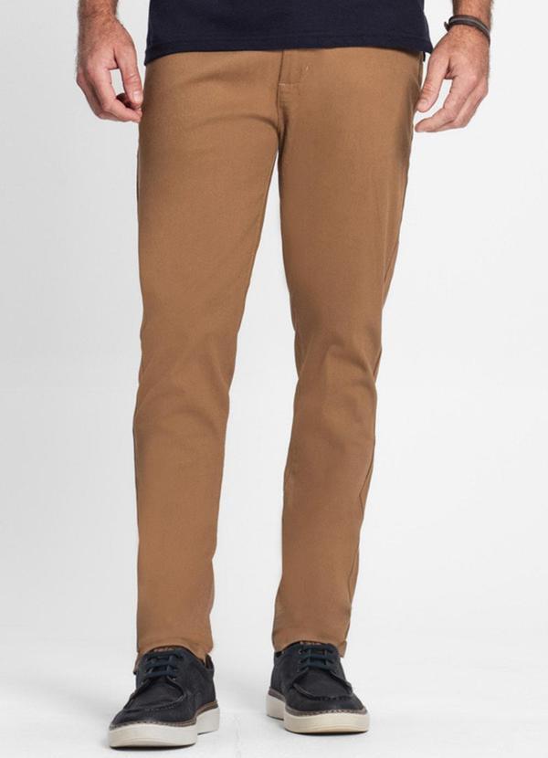 Diametro - Calça Masculina em Sarja Marrom