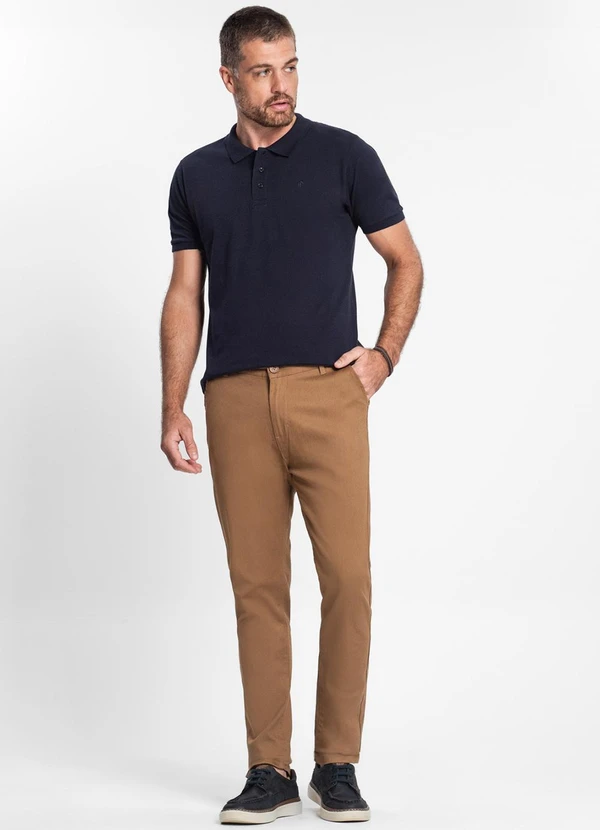 Diametro - Calça Masculina em Sarja Marrom 5