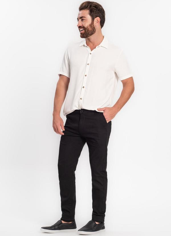 Diametro - Calça Masculina em Sarja Preto 5