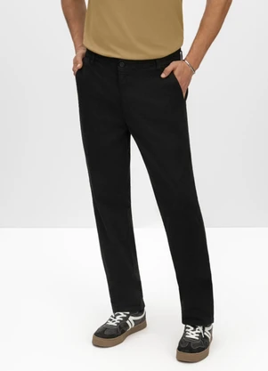 Essendi - Calça Masculina em Sarja Preto - ESSENDI