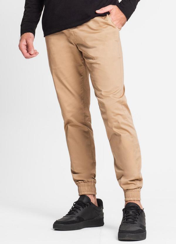 Diametro - Calça Masculina em Sarja Twill Marrom