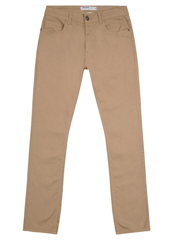 Malwee - Calça Masculina Slim em Sarja Marrom 5